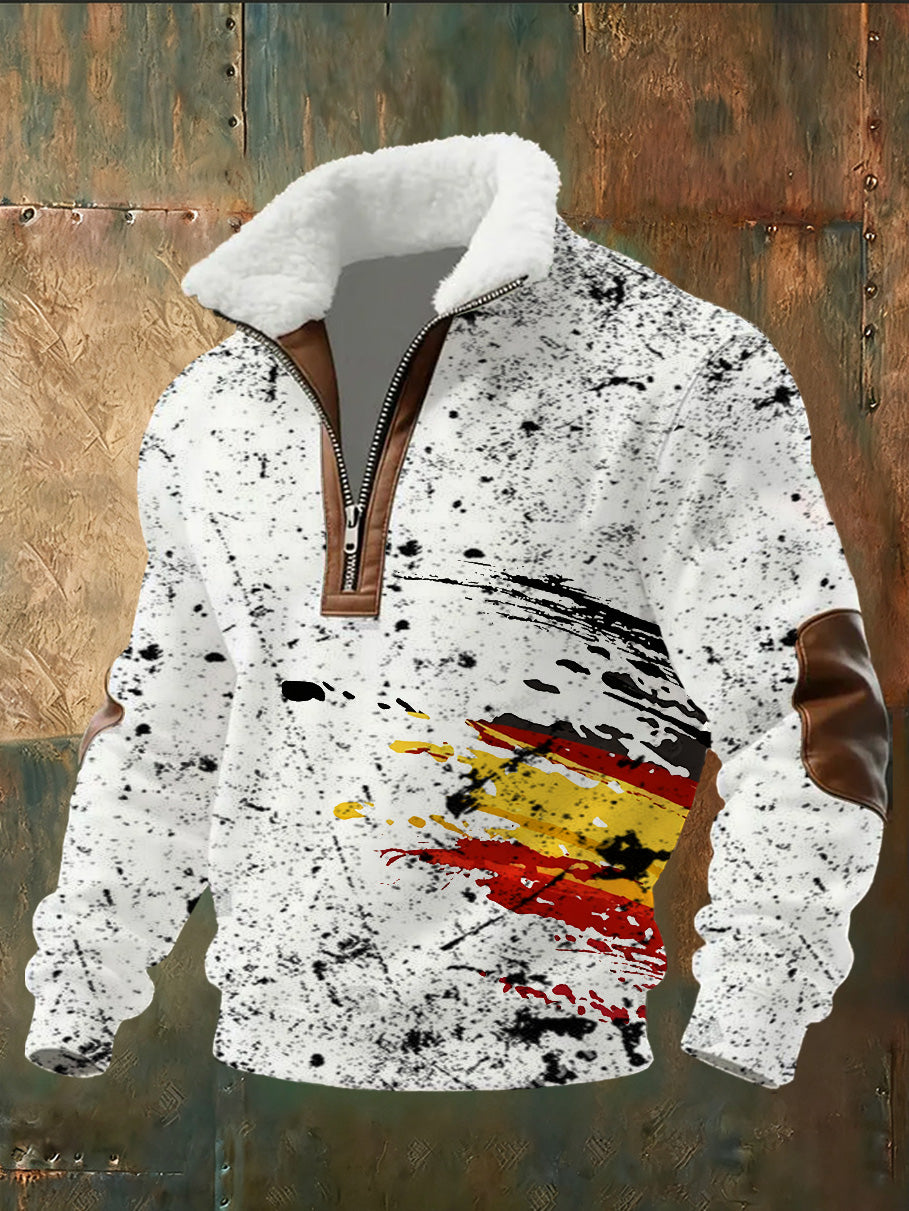 Herren-Sweatshirt mit deutschem Druck lässig
