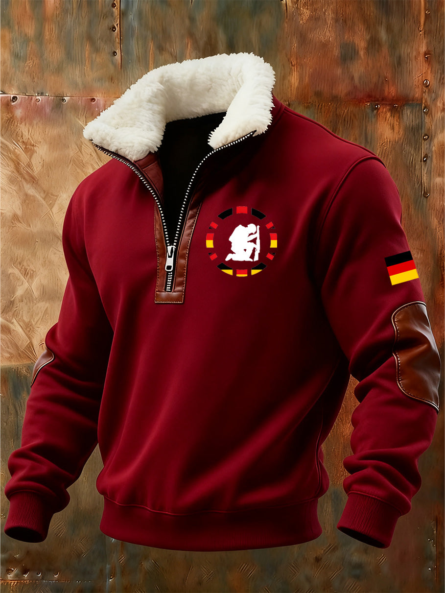 Herren-Sweatshirt mit deutschem Vintage-Kunstdruck