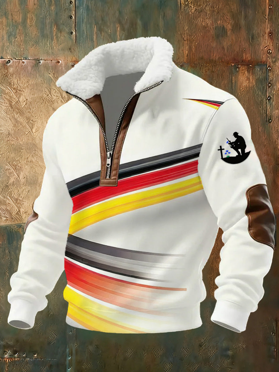 Herren-Sweatshirt mit deutschem Vintage-Kunstdruck