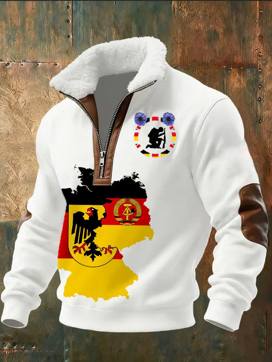 Herren-Sweatshirt mit deutschem Vintage-Kunstdruck