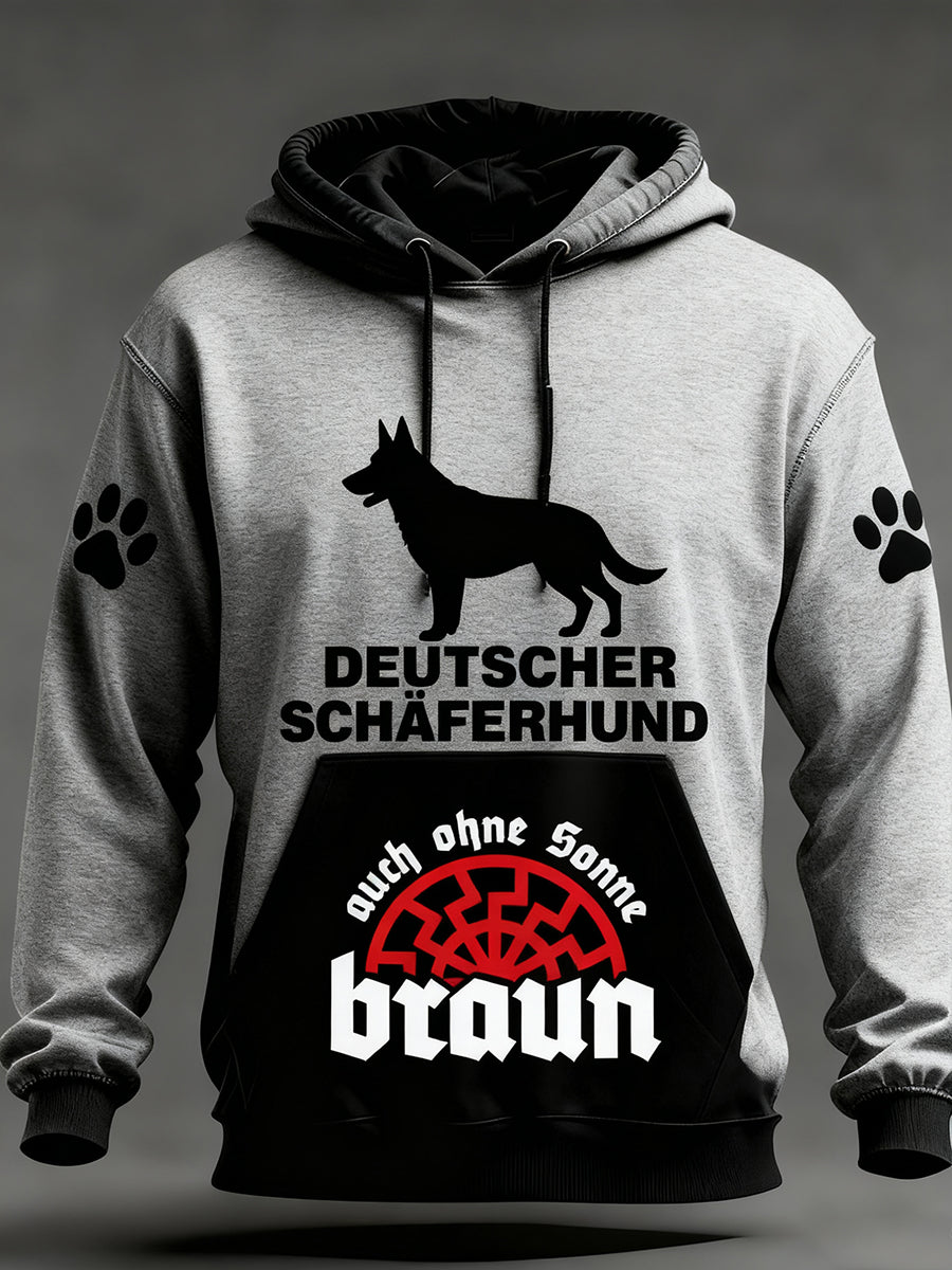 Herren Vintage Deutsche Flagge Kunstdruck Hoodie