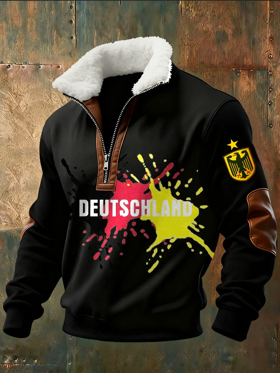 Herren-Sweatshirt mit deutschem Vintage-Kunstdruck
