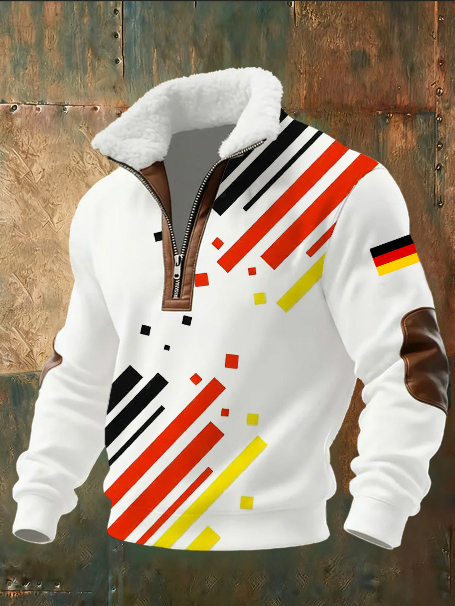Herren-Sweatshirt mit deutschem Vintage-Kunstdruck