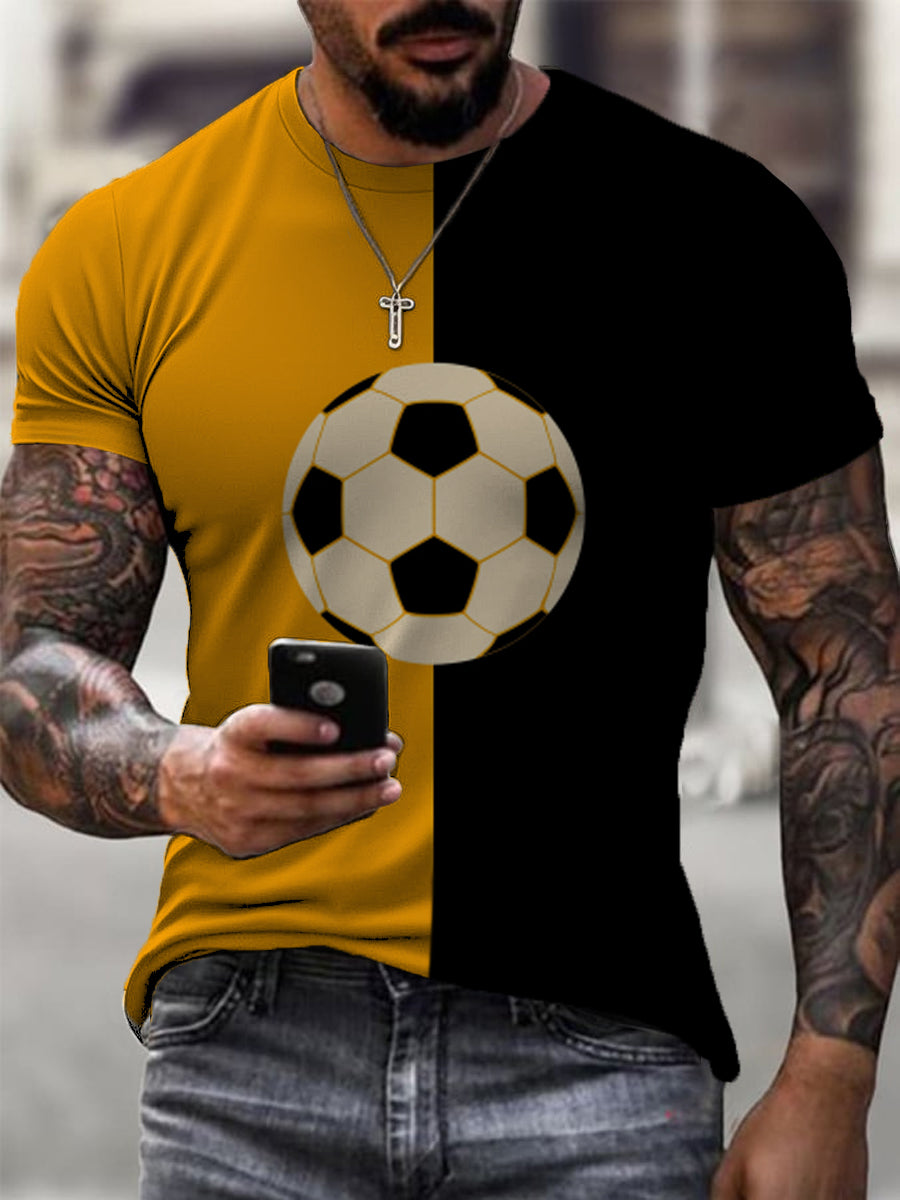 Herren-Fußball-Druck T - Shirt