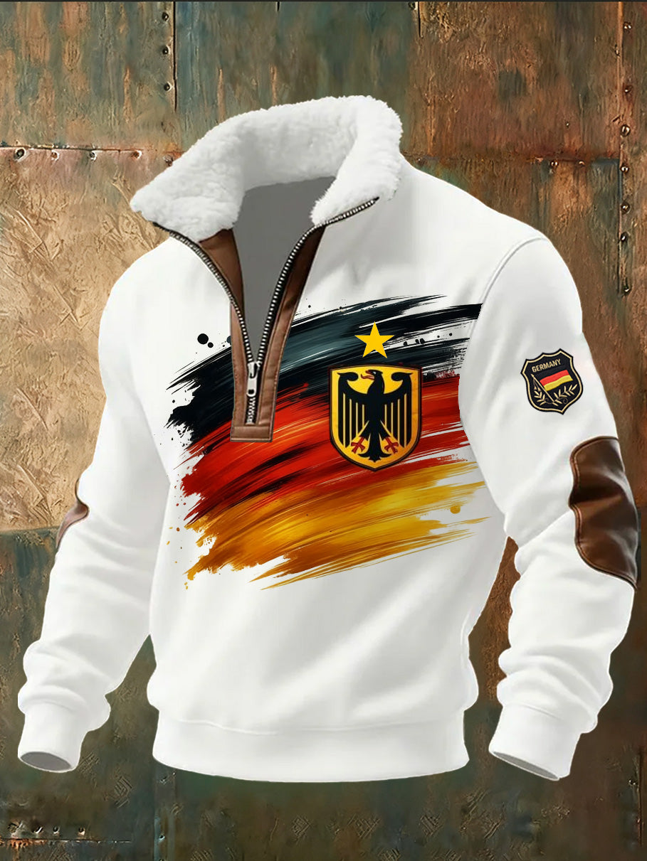 Herren-Sweatshirt mit deutschem Vintage-Kunstdruck