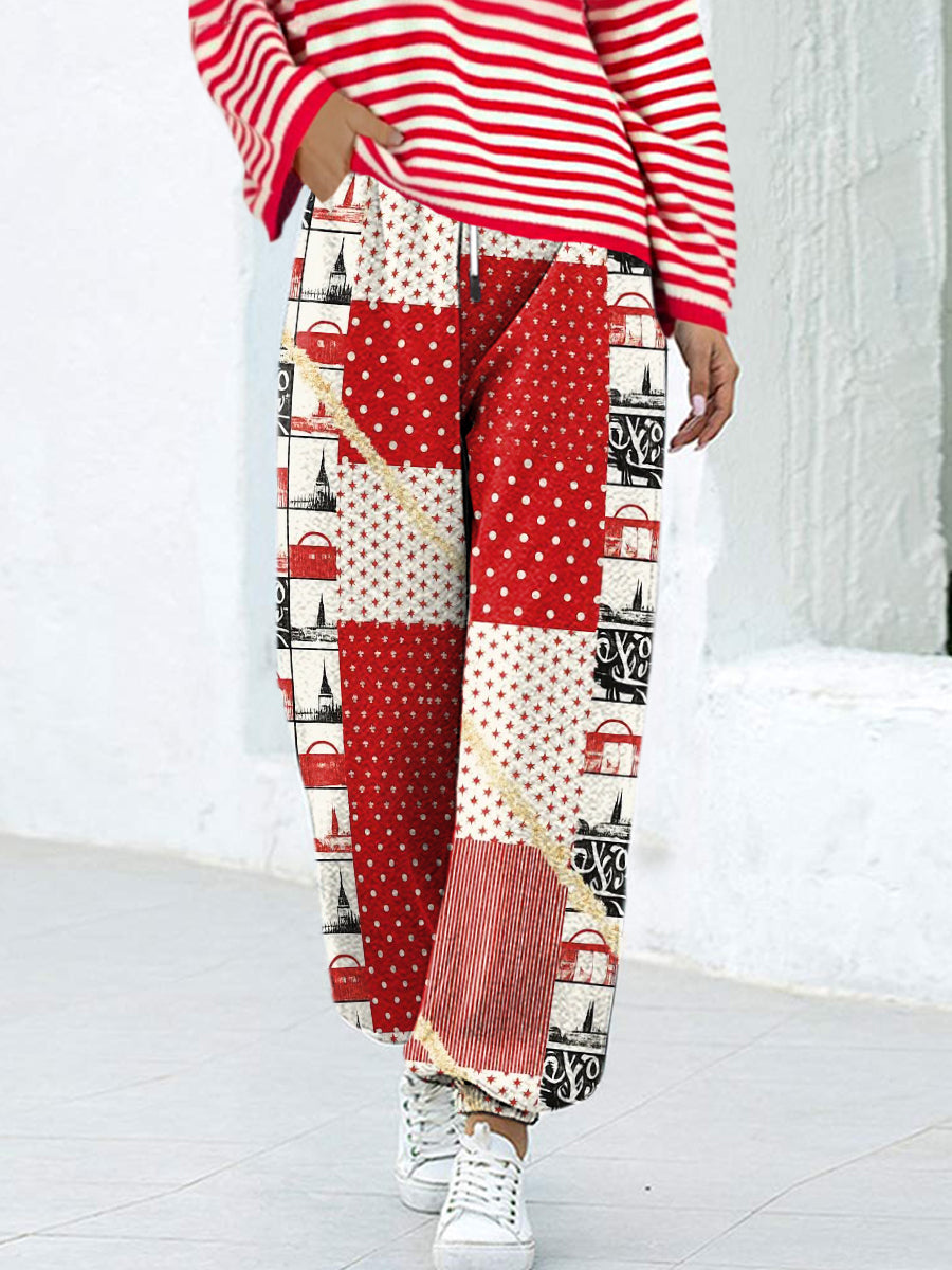 Damen Kölner Karneval bedruckte Freizeit hosen