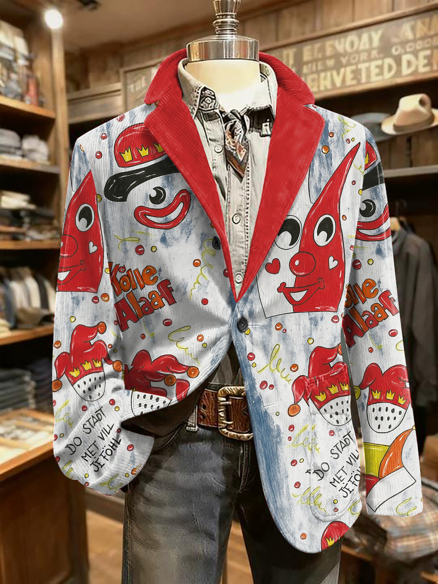 Herren Kölle Alaaf Cologne Carnival Print Freizeit anzug