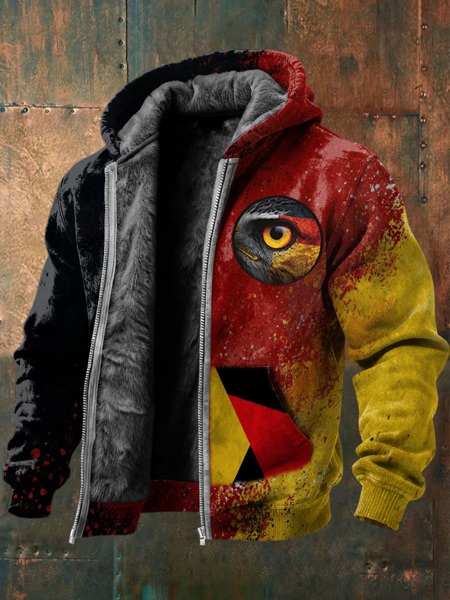 Herren Mysteriöse Deutschland Flagge Eye Print Kapuzen jacke