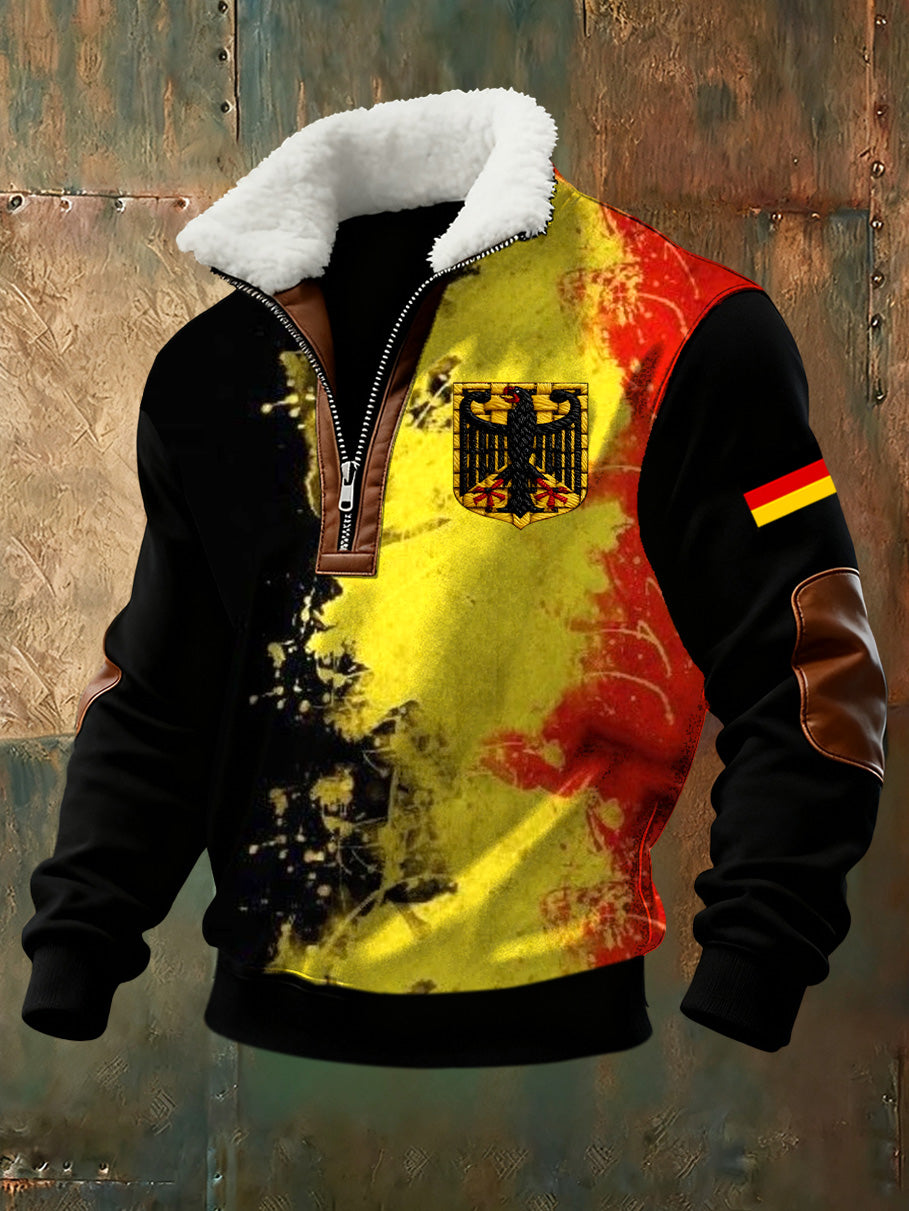 Herren-Sweatshirt mit deutschem Vintage-Kunstdruck