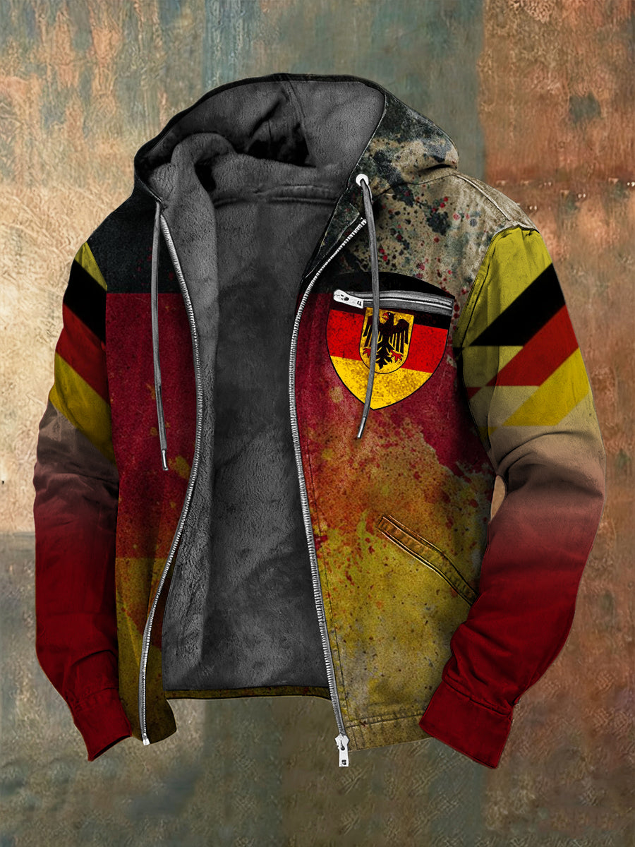 Herren Distressed Deutschland Adler Emblem Print Kapuzen jacke
