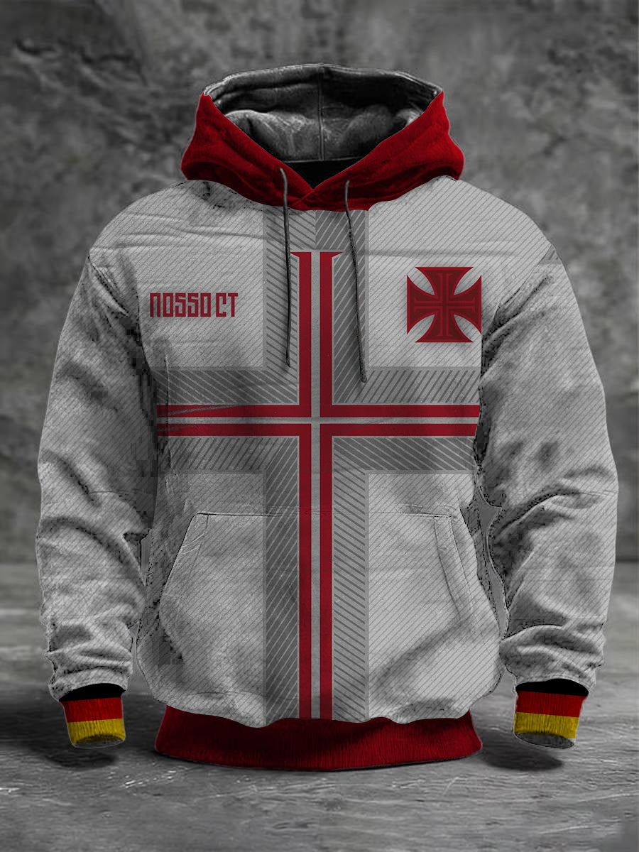 Männer Deutsches Eisernes Kreuz Streifen Hoodie
