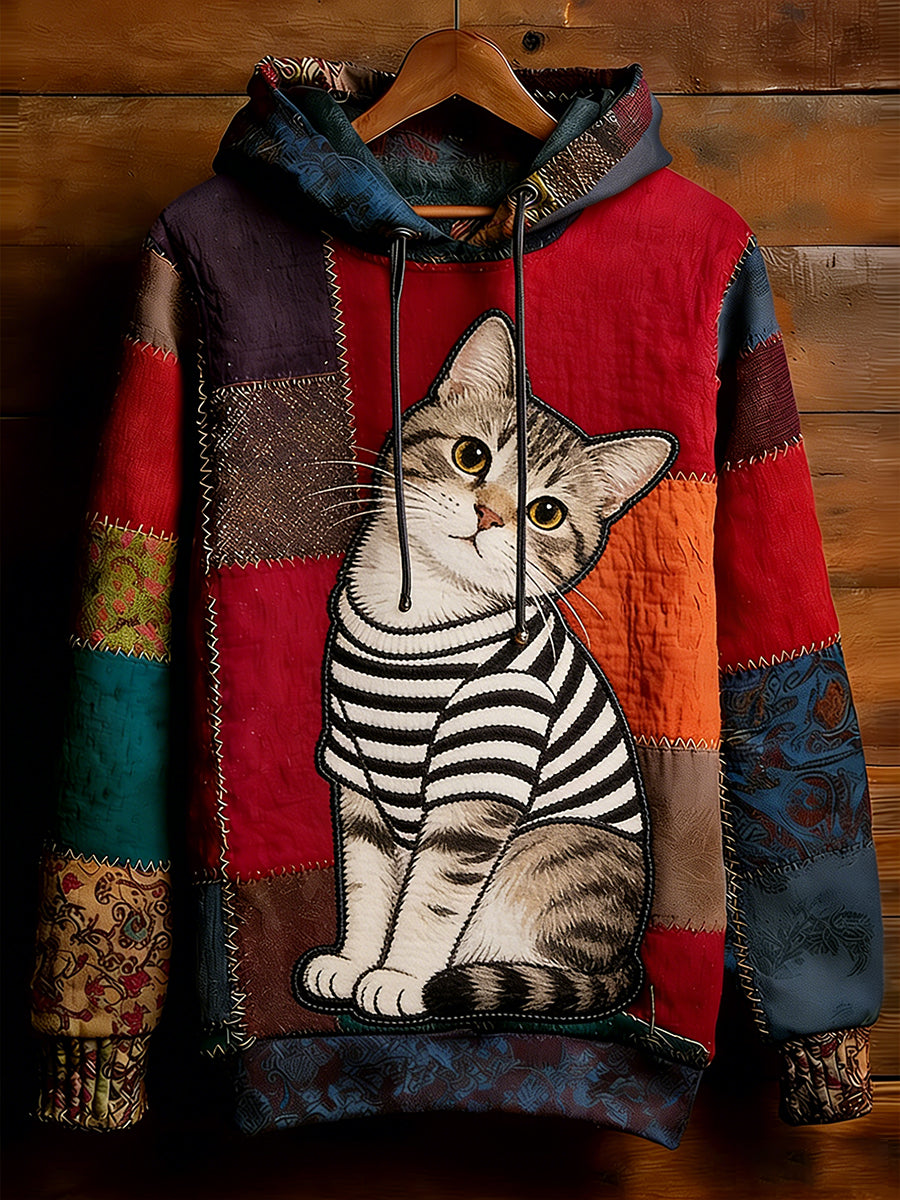 Unisex Retro Tier Kunst Print Bequemes Casual Sweatshirt