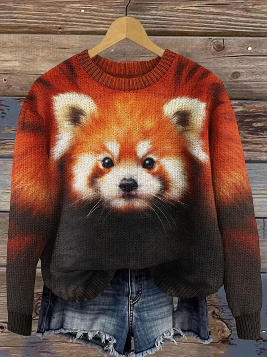 Damen-Casual-Top mit Tier-Print