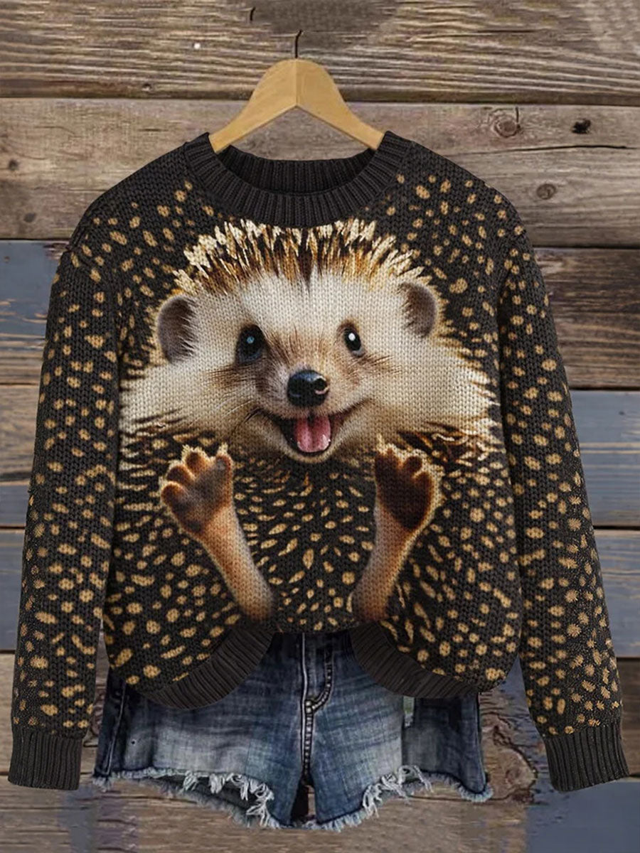 Damen-Casual-Top mit Tier-Print