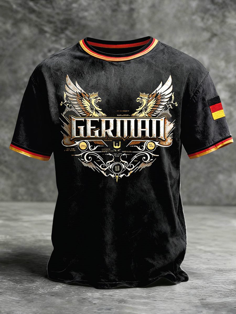 Herren-T-Shirt mit schwarzem Design-Druck