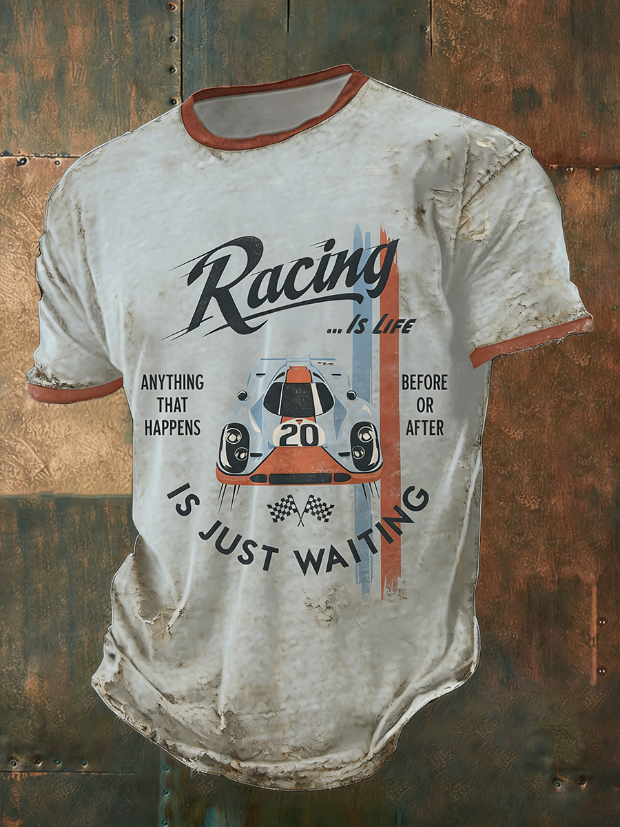 Herren Rennwagen T-Shirt mit kurzen Ärmeln