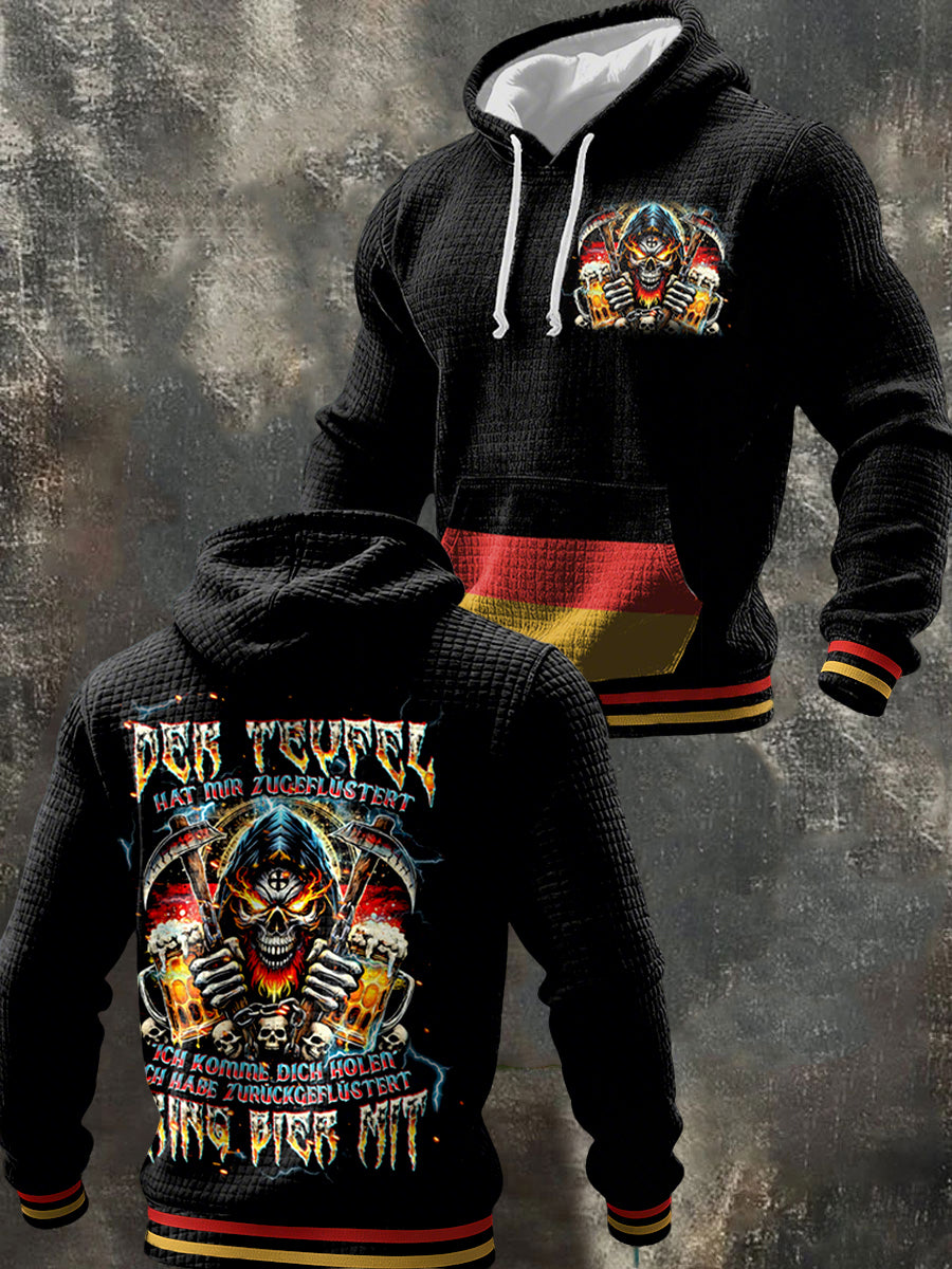Herren Bier liebhaber karierte Baumwolle Hoodie
