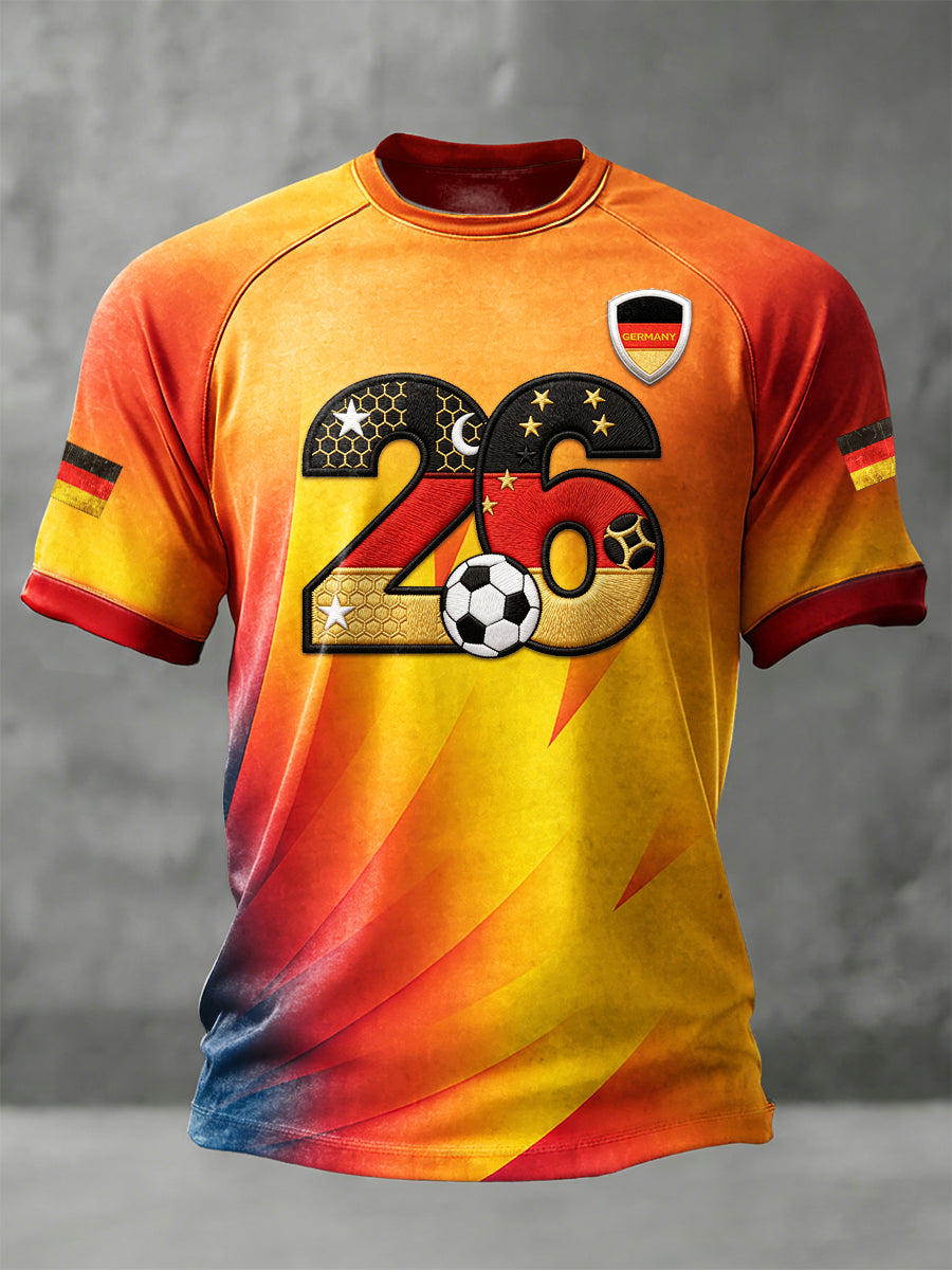 Herren-Fußballjersey mit Farbverlauf und Drop-Shoulder-Schnitt, Deutschland 2026