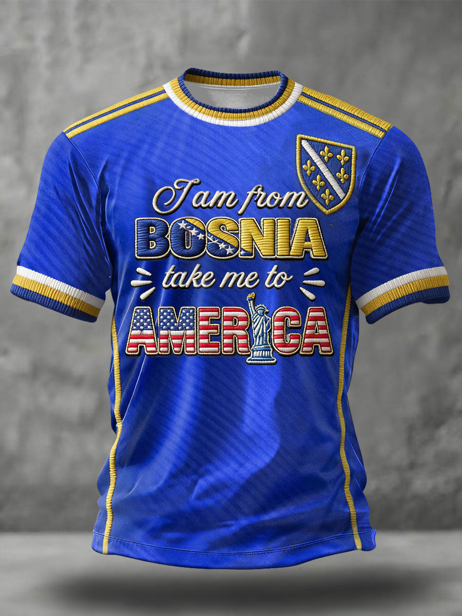 Herren-Fußballfan-T-Shirt aus Bosnien mit ZMAJEVI-Print