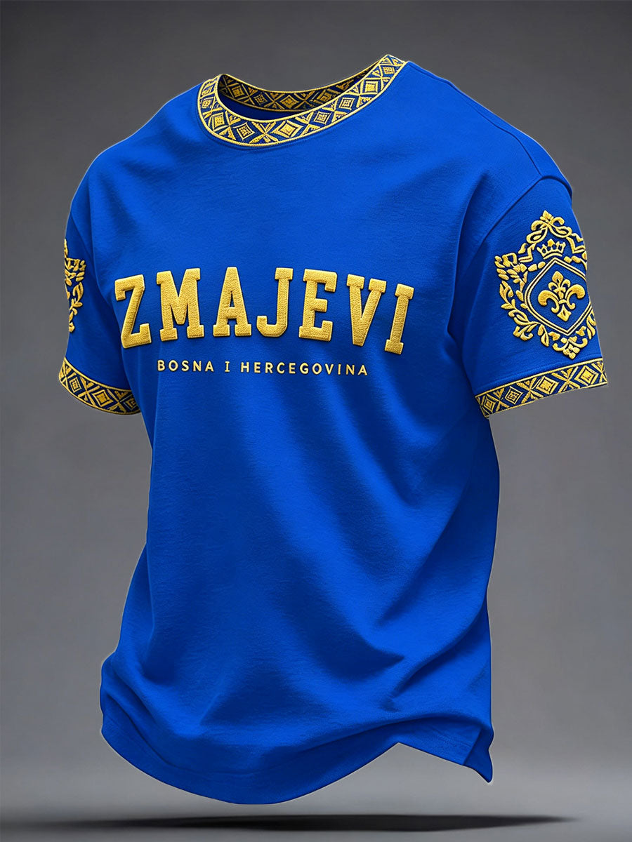 Herren-T-Shirt mit Bosnien-Sportmotiv und Aufdruck