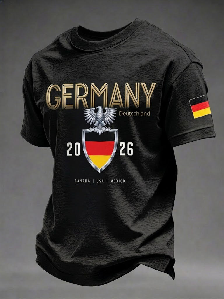 Herren-Fußball-T-Shirt mit Deutschland-Print
