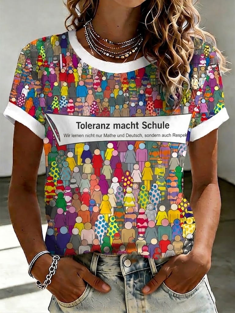 Frauen-Toleranz macht Schule Print-T-Shirt