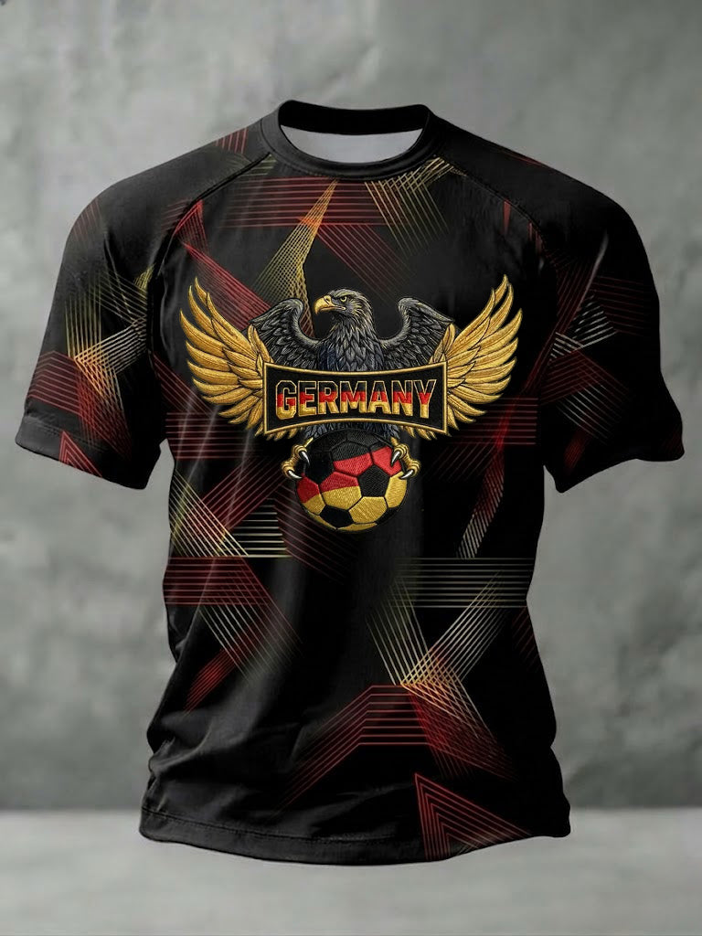 Herren-Fußball-T-Shirt mit Deutschland-Print