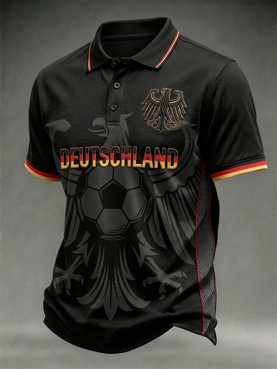 Herren-Deutschland-Fußballfan-Druckshirt 2026