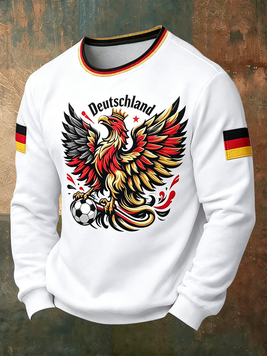 Langärmliges T-Shirt für Männer mit deutschem Fußball-Adler druck