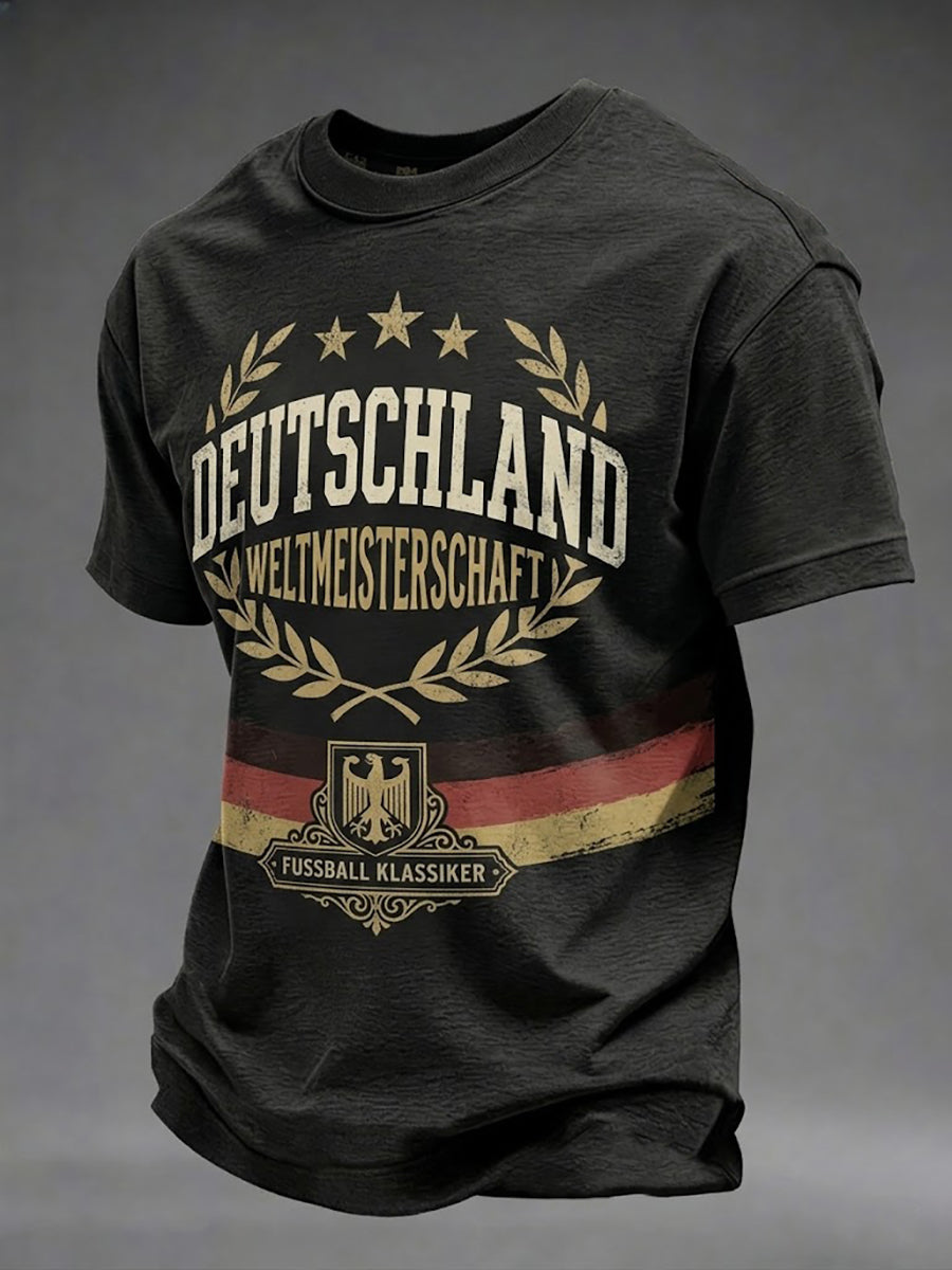 Herren-Fußballfan-T-Shirt mit 2026-Print, lässig