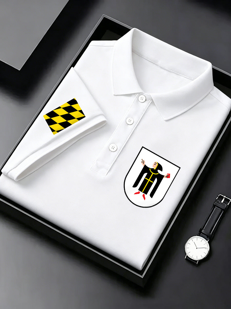 Herren-München-Shirt mit Aufdruck und kurzen Ärmeln