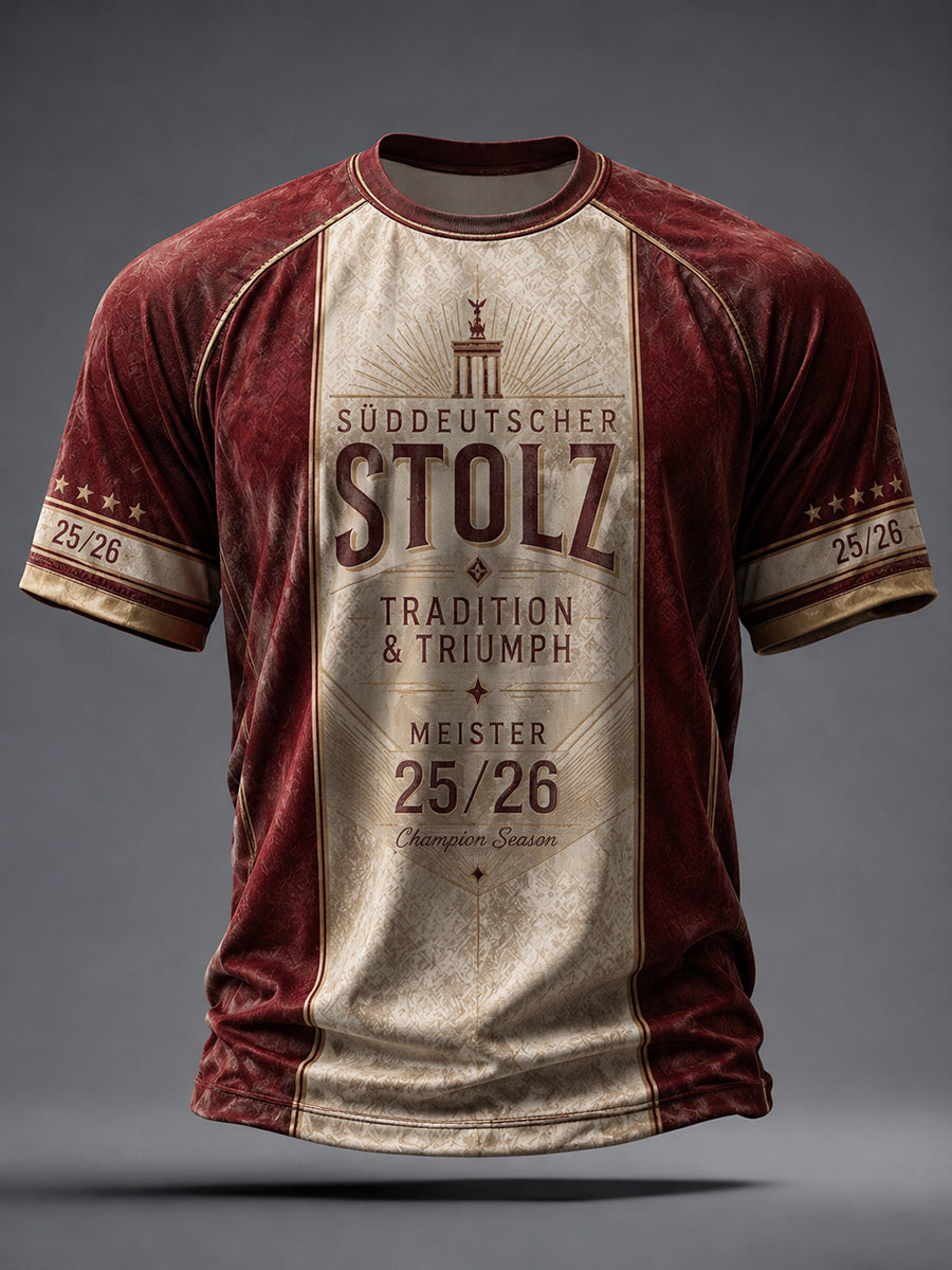 Herren-Fußballfan-T-Shirt mit Deutschland-Print