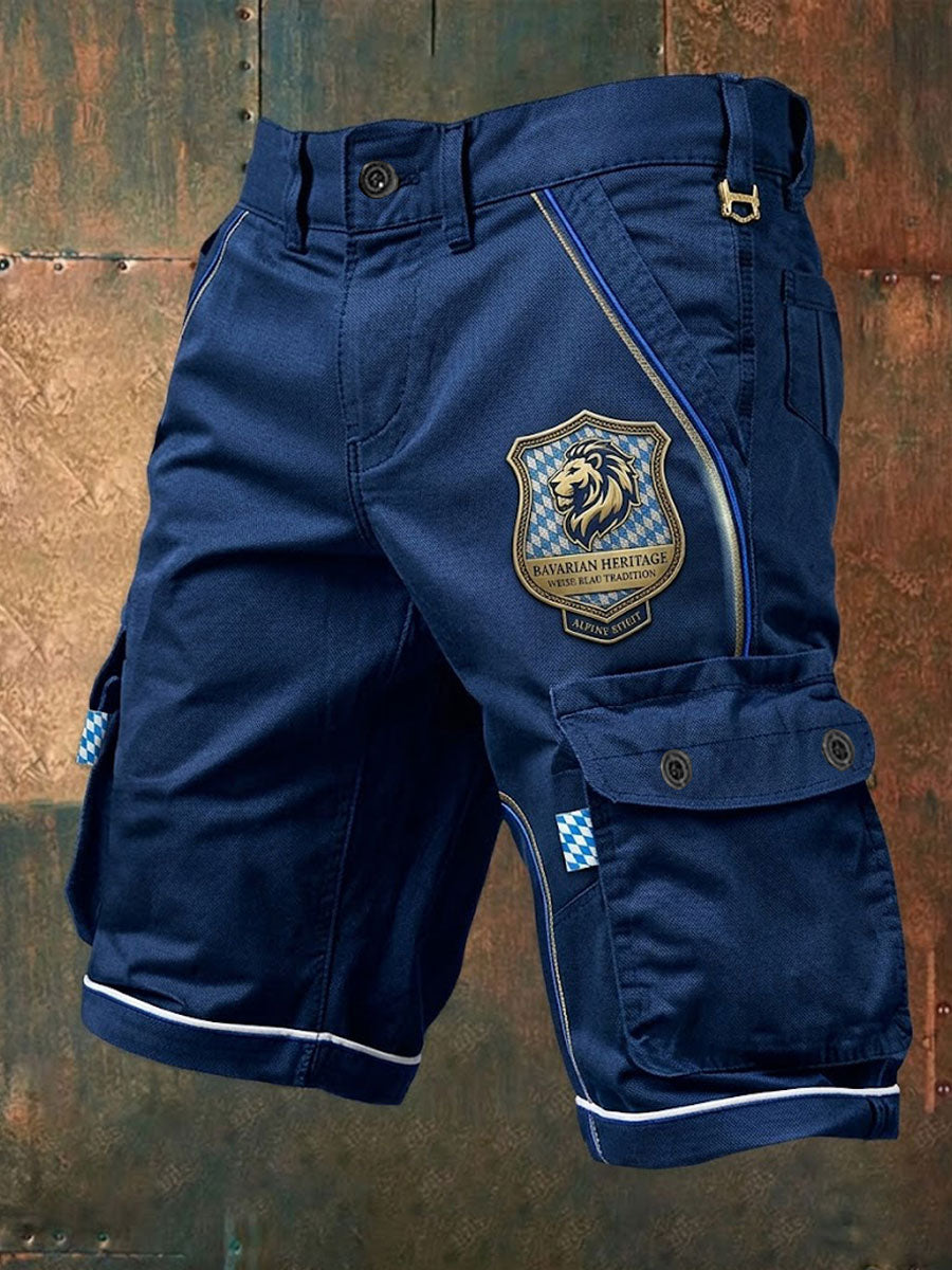 Herren-Shorts mit deutschem bayerischem Löwen-Druck