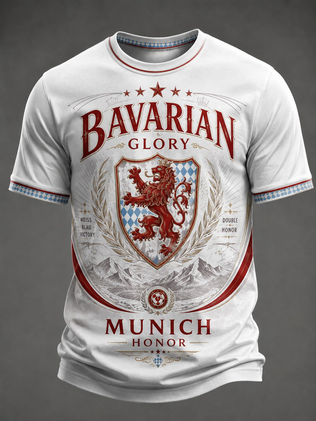 Herren-T-Shirt mit deutschem bayerischem Glanz-Print