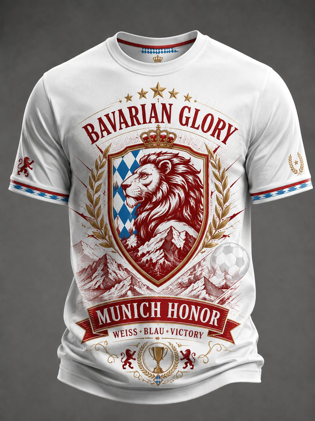 Herren-T-Shirt mit deutschem bayerischem Glanz-Print