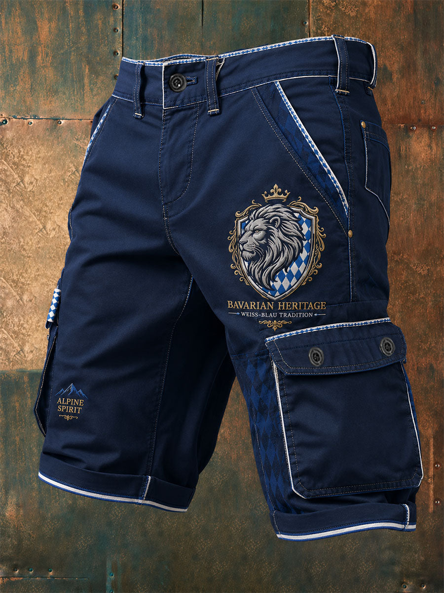 Herren-Shorts mit deutschem bayerischem Löwen-Druck