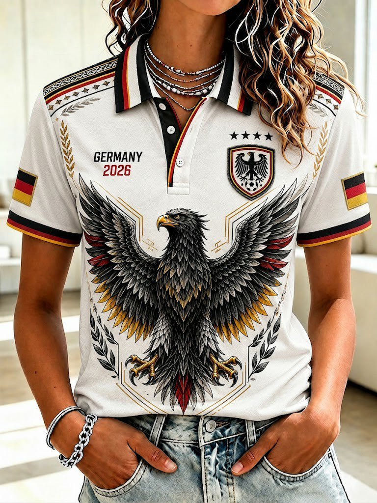 Damen-Fußballshirt mit Deutschland-Druck