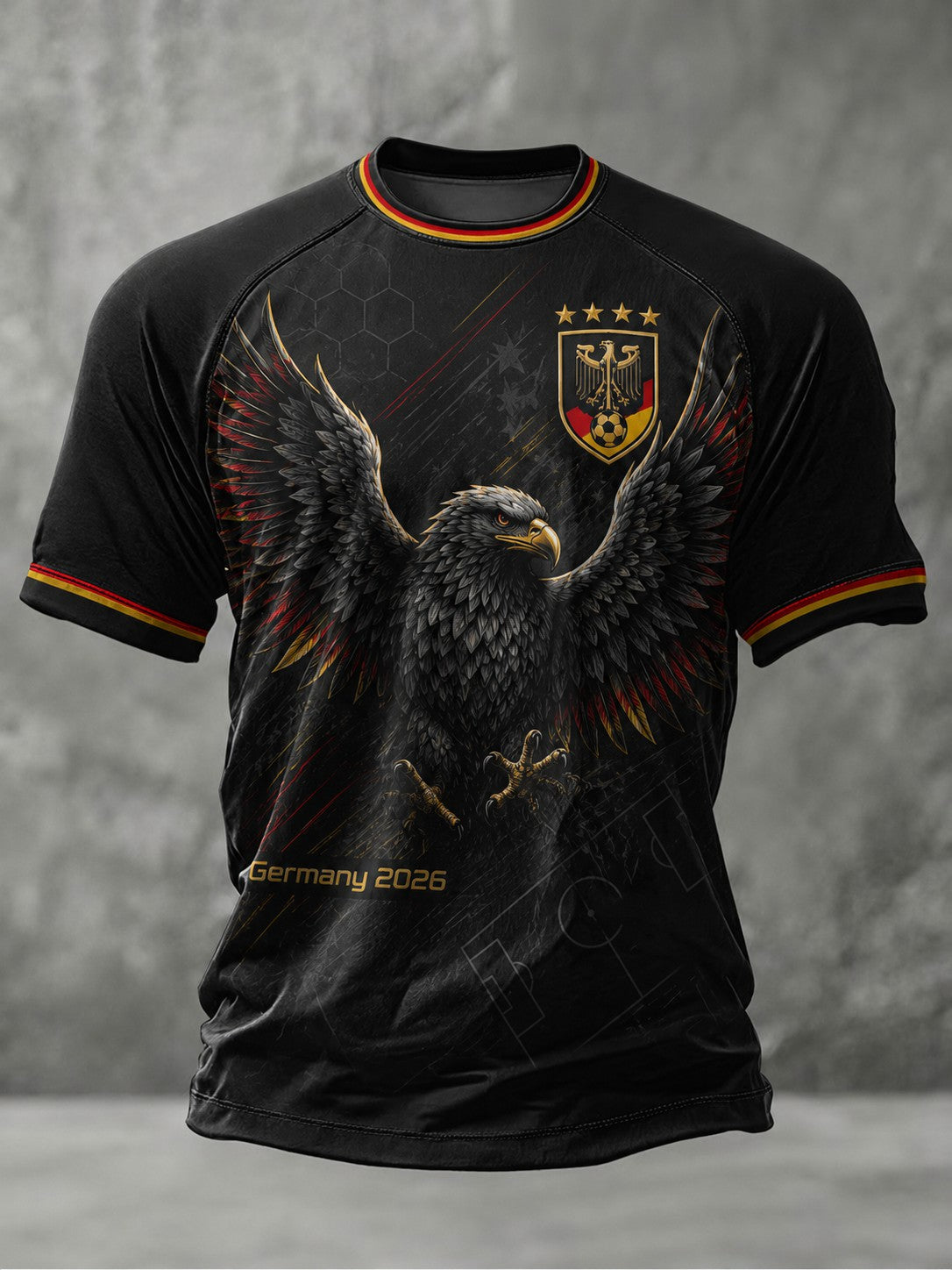 Herren-Fußball-T-Shirt mit Deutschland-Druck