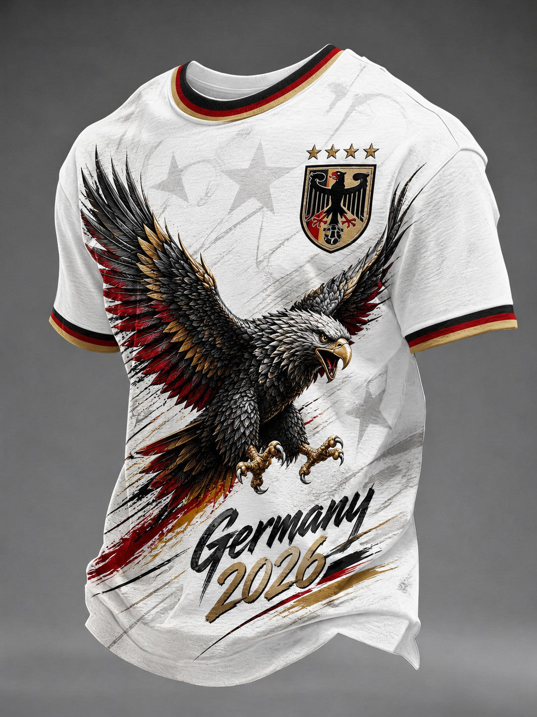 Herren-Fußball-T-Shirt mit Deutschland-Druck