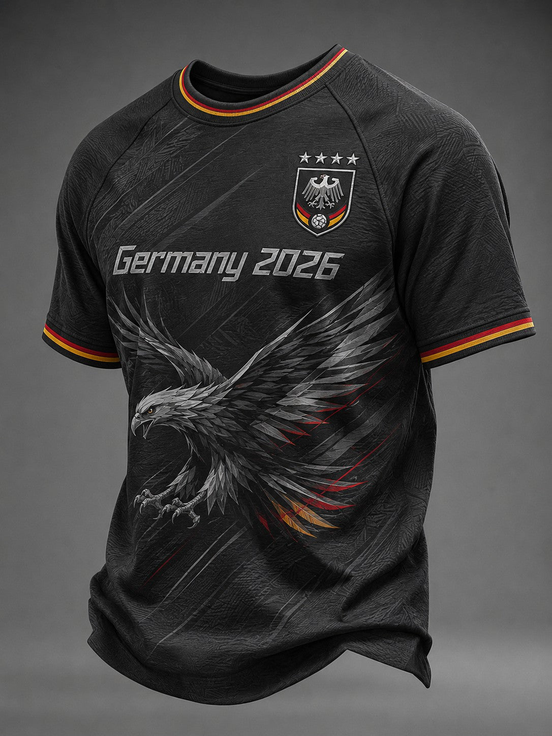 Herren-Fußball-T-Shirt mit Deutschland-Druck