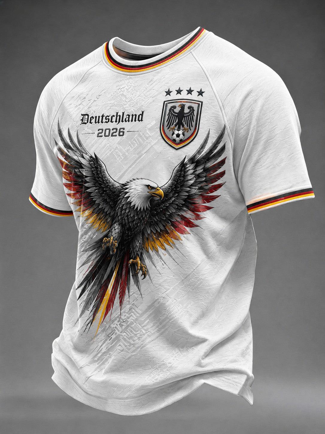 Herren-Fußball-T-Shirt mit Deutschland-Druck