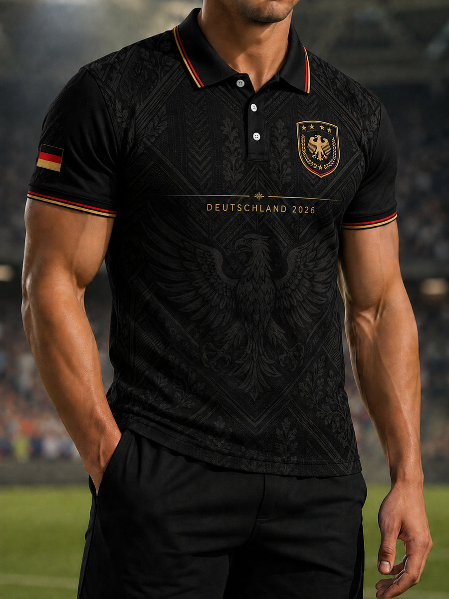 Herren-Fußballfan-Hemd mit Print