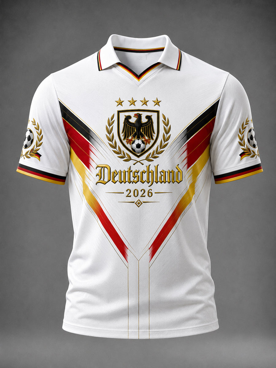 Herren-Deutschland-Fußballfan-T-Shirt mit Grafikdruck