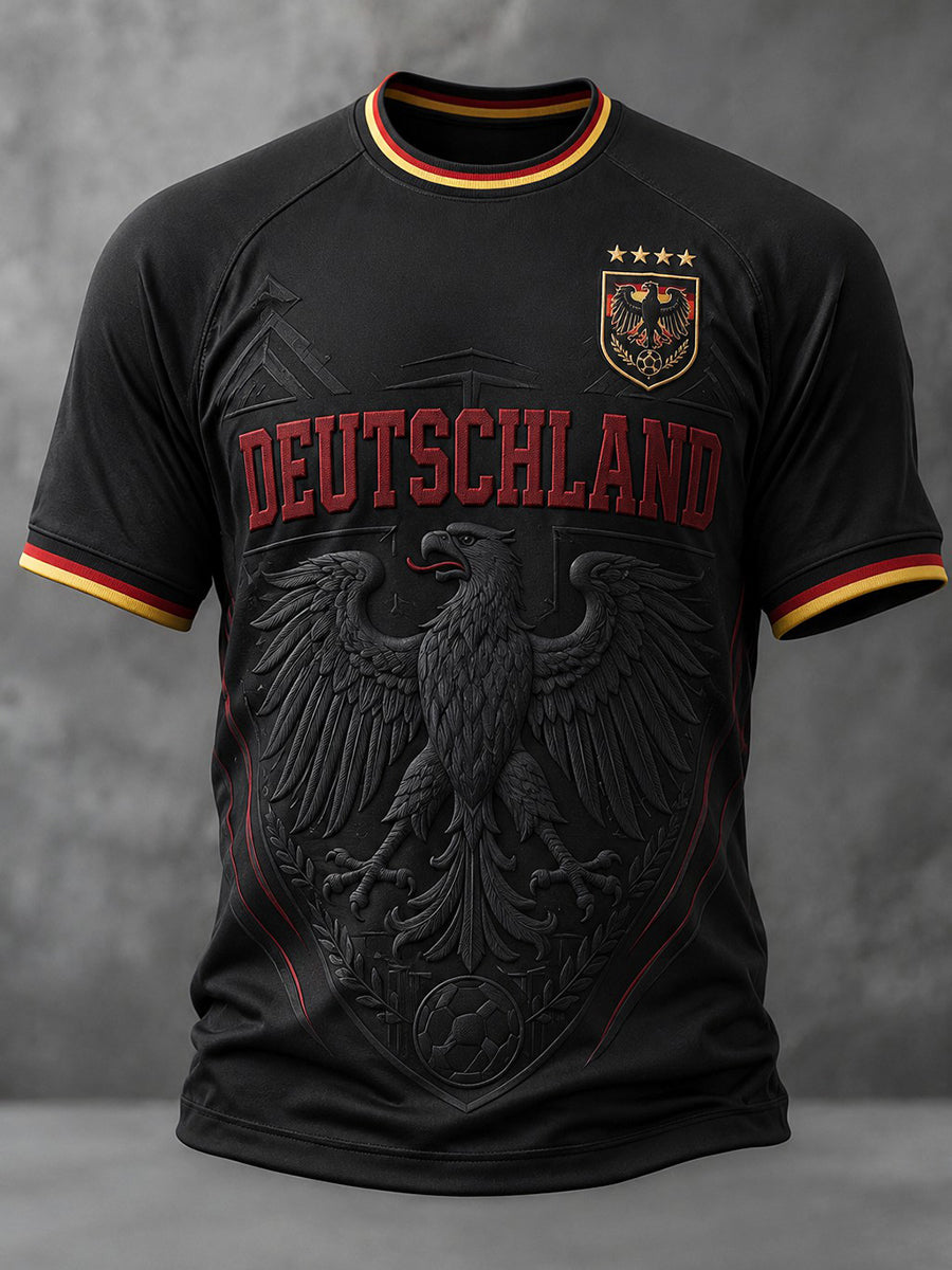 Herren-Fußball-T-Shirt mit Deutschland-Druck
