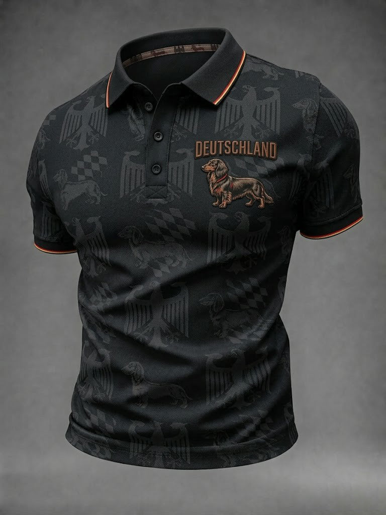 Herren-Dackel-Fußball-Print-Shirt