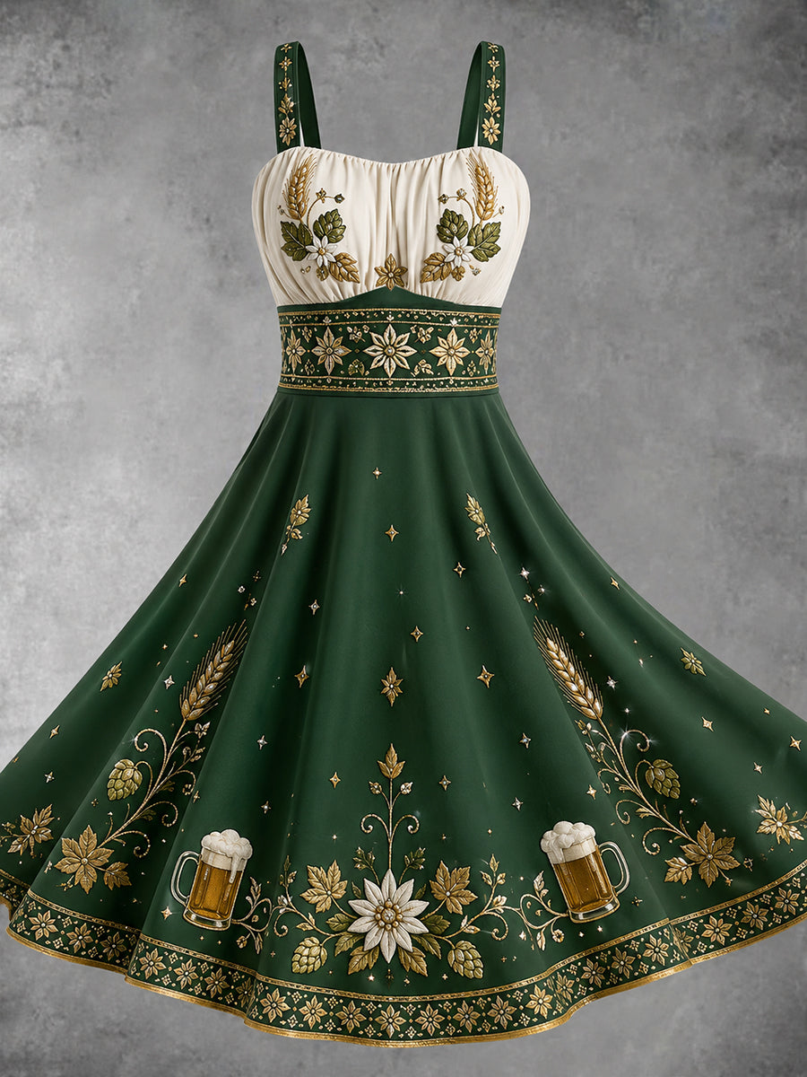 Frauen Oktoberfest Blumen kunst Kleid