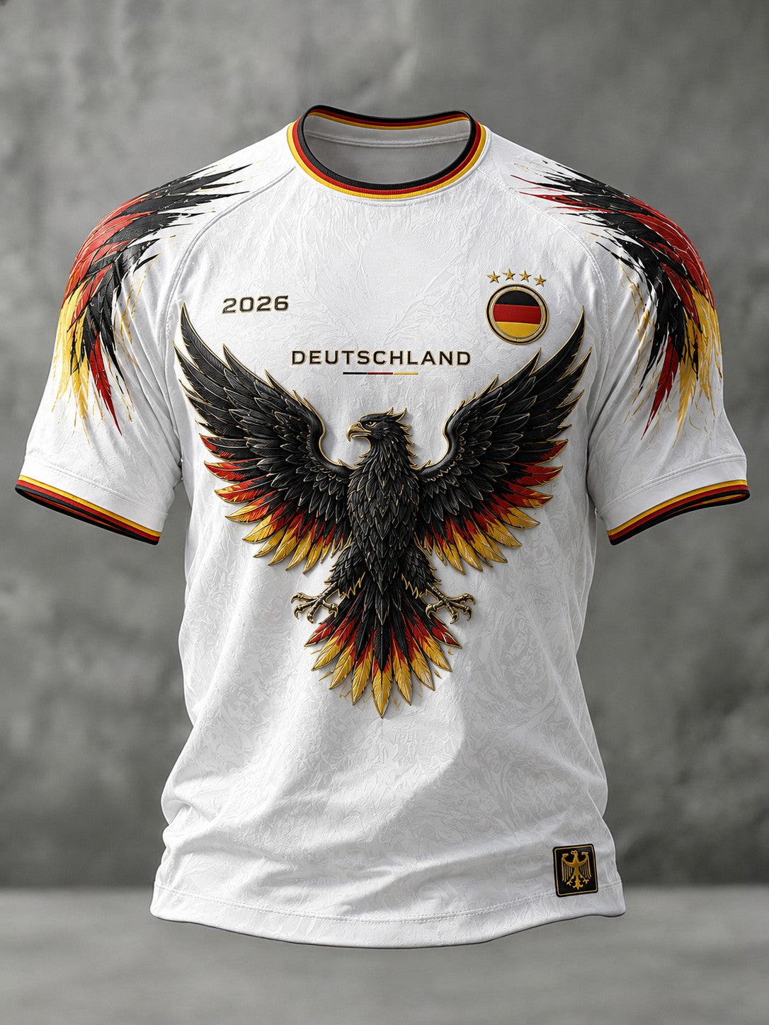 Herren-Fußball-T-Shirt mit Deutschland-Druck