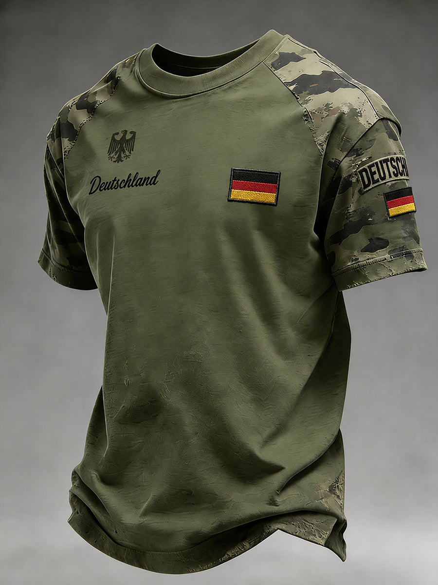 Men's Short-Sleeve T-Shirt With Veteran Memorial Graphic Print