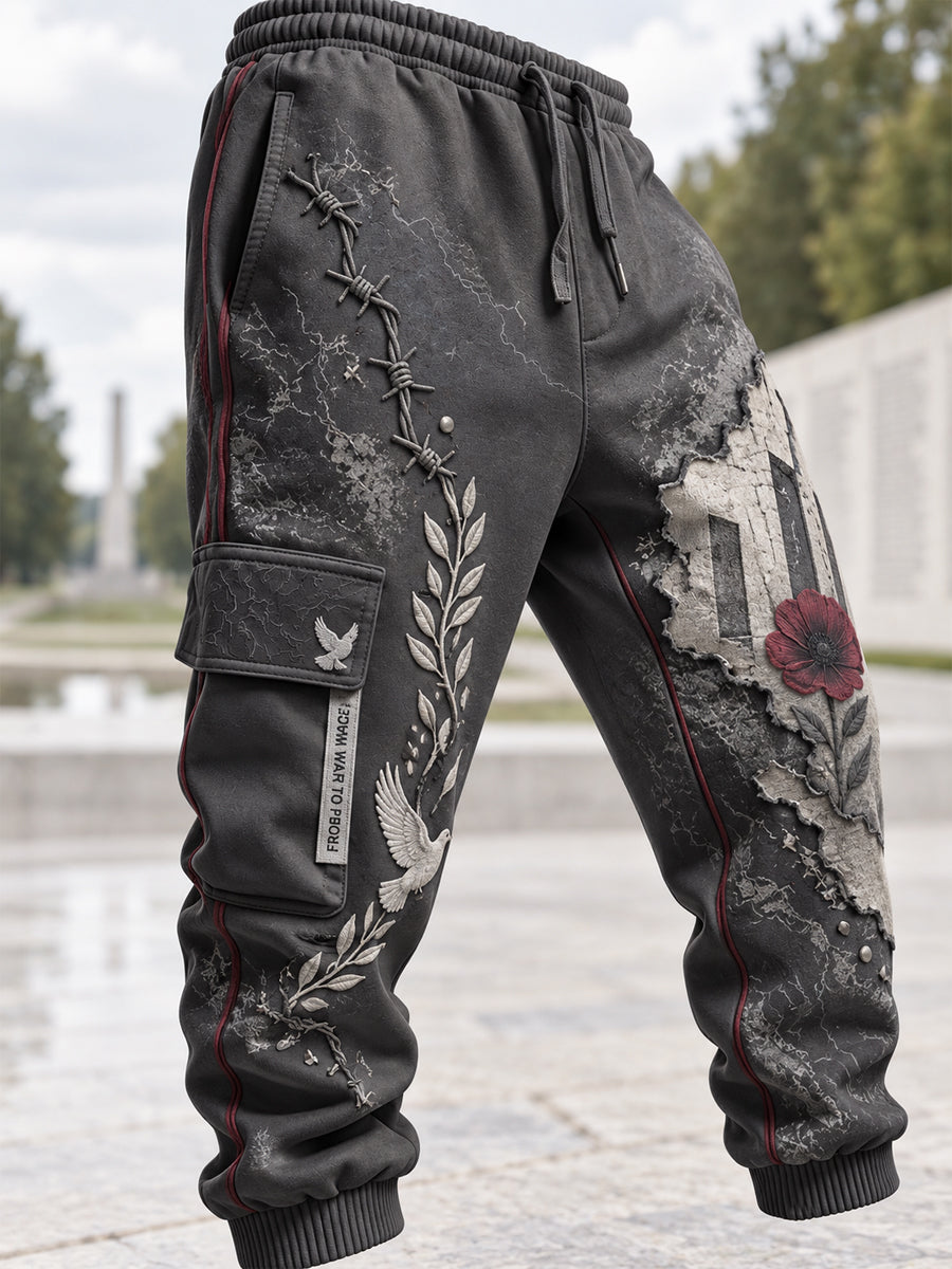Men's Remembrance Day Casual Sweatpants Trousers