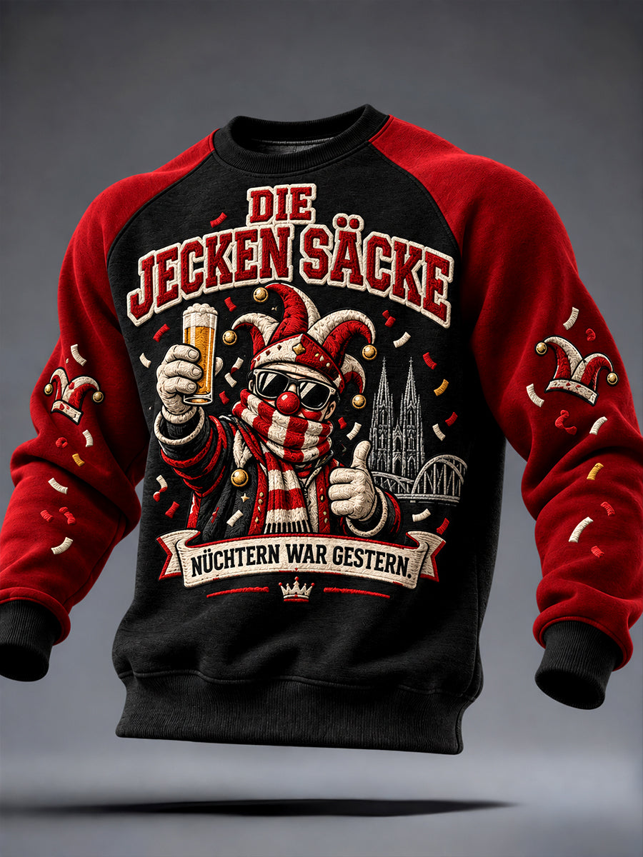 Men's Cologne Kölsch Party Graphic Crew Neck Sweatshirt